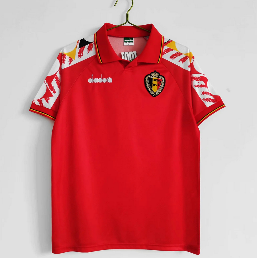 1995 Belgium Retro Home Kit Soccer Jersey